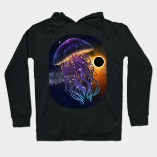 Cosmic Jellyfish - Bioluminescence and Black Hole Hoodie